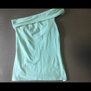 Off-shoulder top-Teal